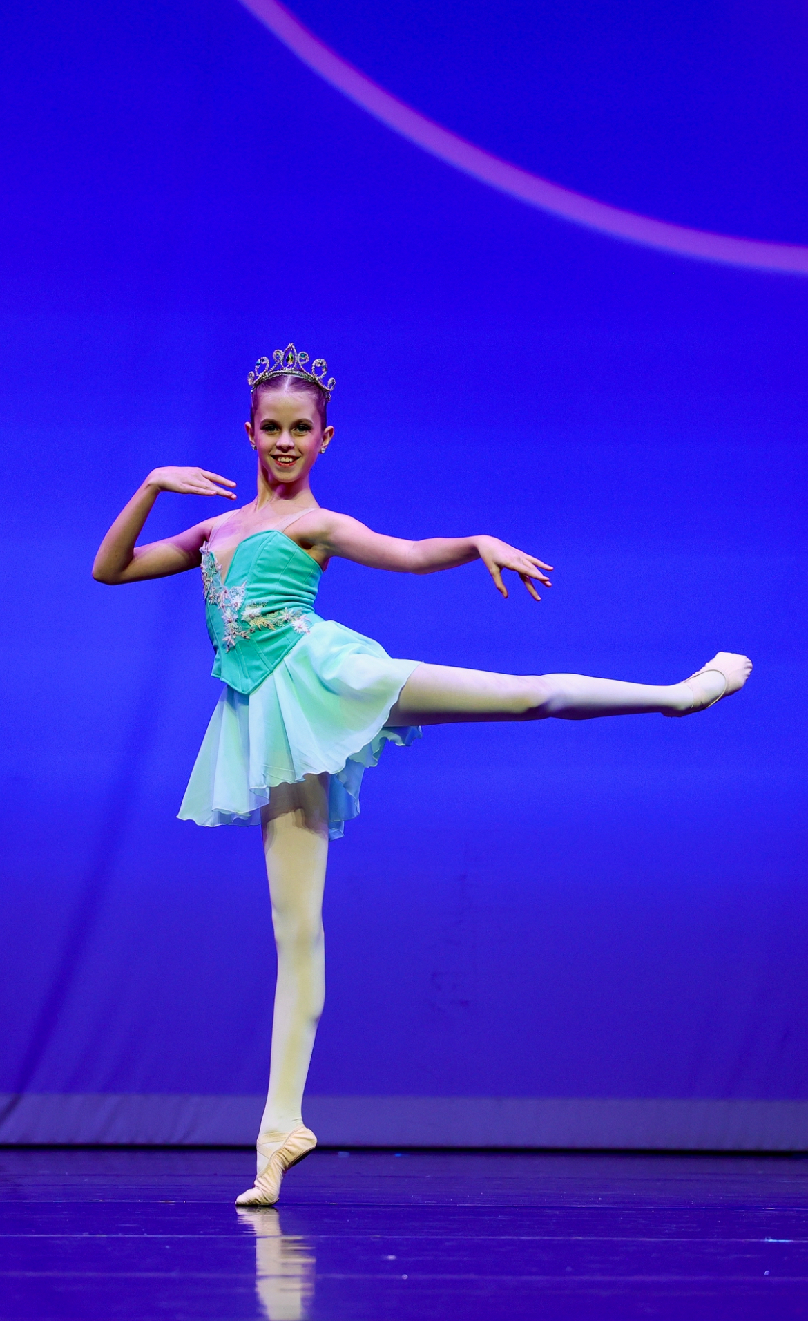 Brevard Ballet Academy competition team dancer performing on stage in Melbourne FL